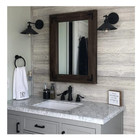 Bathroom Vanity Mirror Large Rustic Farmhouse Country Cottage Cabin Wooden 32x24