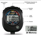 2   Multi-function Digital Sports Stopwatch Timer Large Display Odometer Watch Us