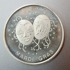  Mardi Gras 999 Pure Silver 1 Troy Oz Coin 1991 Ace Hardware 