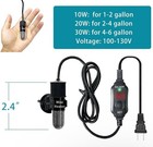 30w Mini Submersible Aquarium Heater Small With  Temp Display   Thermometer Fish