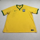Brazil National Team Jersey Mens Xl Yellow Soccer Football Nike Dri Fit Cbf