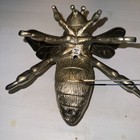 Large 9    Brass Bee Wall Decor Sculpture Figurine Made In India Vintage Style