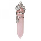 Natural Quartz Crystal Stone Point Chakra Healing Gemstone Pendulum Pendant Diy