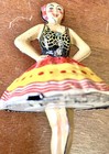 Vintage Louis Marx Co Tin Wind Up Ballet Dancer - Includes Key - Works
