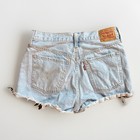 Levi   s 501 Cutoff Distressed Button Fly Denim Light Wash Jean Shorts Size 30 -10