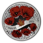 2021 Canada  20 Wreath Of Remembrance Lest We Forget 1 Oz  9999 Silver Coin Ogp