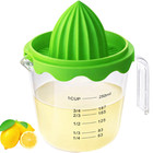 Manual Citrus Juicer Measuring Cup Lemon Lime Orange Squeezer 1 Cup Bpa Free