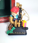 Vintage  1994  Trim A Home  elf On The Phone  Christmas Ornament