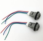 2pcs Front Turn Signal Light Socket Harness 3-wire Fit Honda Civic Accord Crv