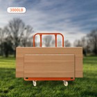 Drywall Cart Crate Wagon Q235 Steel Heavy Duty Service Dolly Casters Orange