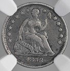 1858  H10c Liberty Seated Half Dime  Ngc Vf Details  cleaned   8404749-021