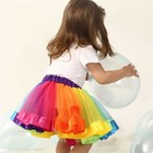 For Cute Kids Girls Rainbow Fluffy Princess Dance Dress Party Tutu Skirt Tulle