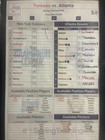 Mlb Hologrammed Game-used Dugout Line Board Ny Yankees And Atlanta Braves
