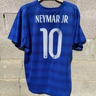 Nike Brazil Cbf Soccer Jersey  10 Blue Away Shirt     Men   s Size Large