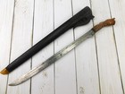 Antique Indonesian Sumbawa Kabeala Short Sword Large Knife Carved Wood
