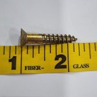 Vintage Nos  Solid Brass Wood Screws With Slotted Flat Head 1-1 4   12 - 12pk