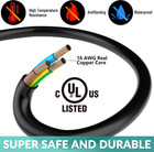 4 Way Power Cord Splitter Cable  3 Pack -3 Prong 1 To 4 Extension Cord-outlet Sa