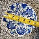 Turkish Kutahya Ceramic Floral Vintage 6  Decorative Wall Plate Shallow Dish