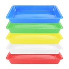 6pc Plastic Art Trays Stackable Activity Crafts Organizer  Serving  Jewelry Tray