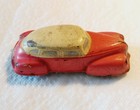 Vintage Sun Rubber Co 1930 s Red Sedan Car Cream Wheels Made In Usa