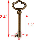 Universal Antique Brass Skeleton Keys - Ideal For Restoring Vintage Furniture