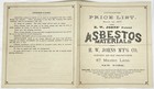 1877 H w  Johns Mfg  Co  Asbestos Materials Antique Brochure