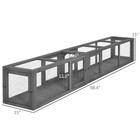 Wooden 98  Cat Tunnel For Outdoor With Combinable Design  8 Doors  Dark Gray