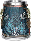 Valhalla Viking Stainless Steel Single Handle Horn Skull Beer Stein Cup  Nordic 