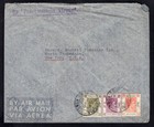 Hong Kong 1940 Three Values On Airmail Cover To Usa  Pan-american  Jebsen Label
