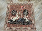 Vintage French Tapestry Wall Hanging Goblin Home Unicorn Tapestry  55 X 55 Cm