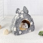 H e Guinea Pig Bed Rabbit Hideout Warm Fleece Cuddle Cup Washable  star Style 