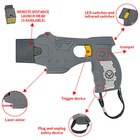 10 Mv Pistol Grip Self-defense Stun Gun  Rechargeable Led Flashlight  Black gray