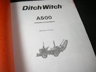 Original Ditch Witch A500 Digging Attachment Parts Manual