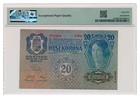 Austria Banknote 20 Kronen 1919 Pmg Ms 65 Epq Gem Uncirculated