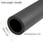 1 id 5ft Foam Grip Tube 3 16  Wall Thick For Tool Handle Support Non-slip Black