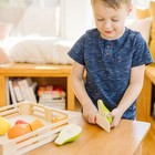 Melissa   Doug Cutting Fruit Set - Wooden Play Food Kitchen Accessory