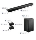 Insignia - 5 1 2 Channel Soundbar With Wireless Subwoofer And Rear Speakers