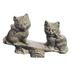 Vintage Pewter Figurine Kitten Cat Bows On See-saw Teeter Totter Spoontiques 78