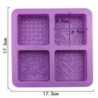 4 Cavity Silicone 3d Lace Flower Soap Bar Mold  Soap Making Supplies