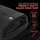 Tarpex Black Heavy-duty Polyethylene Mesh Tarp  70  Shade Resistant