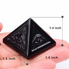 Black Obsidian Healing Crystal Pyramid natural Stone Pyramid For Meditation     