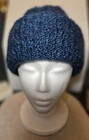 Blue Beanie Knit Hat Handmade New Adult Size Super Warm Thick