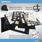 Lighthouse- Vario Stamp Pages For Stamp Albums  Black 9-hole Binder Pages Wit   