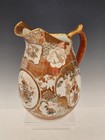 Japanese Meiji Period Kutani Hand Painted Pot Pitcher Signed 