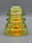 Hemingray 42 Glass Insulator     Custom Neon Yellow Uv Reactive Blacklight Glow