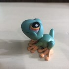 Vtg Lps  50 Frog Littlest Pet Shop Portable 2004 Green Gen 1 Orange Eyes Red Mag
