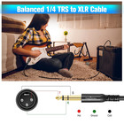 Xlr To 1 4 Inch Jack Trs Cable  Balanced 6 35mm Plug To 3 Pin Xlr Stereo Male To
