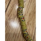 Antique African Eye Venetian Trade Beads On A Necklace Yellow 30    Long Rare Set