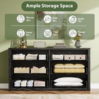 6 Drawer Dresser Handle Free Wood Chest Of Dresser Bedroom Living Room Storage