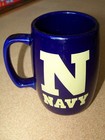Navy United States Of America Handled Ceramic Mug Cup Dark Blue   Yellow